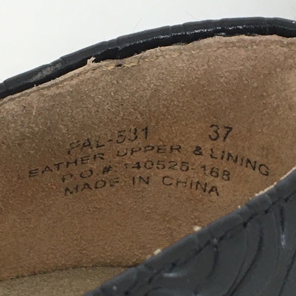 Alegria Paloma Floral Rose Embossed Mary Jane Shoes Black Leather Women’s Size 7 - Picture 9 of 13